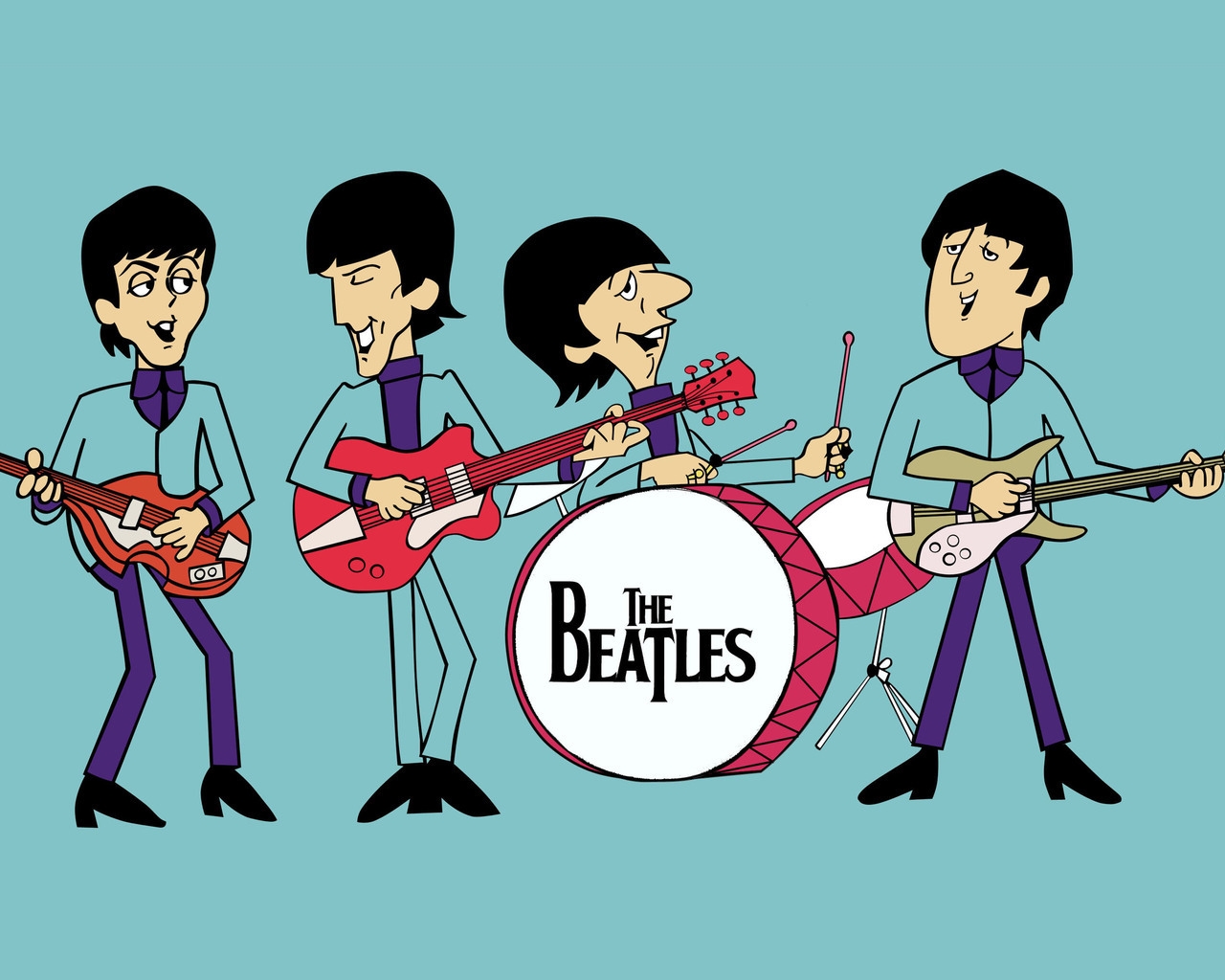 The Beatles Comics for 1280 x 1024 resolution