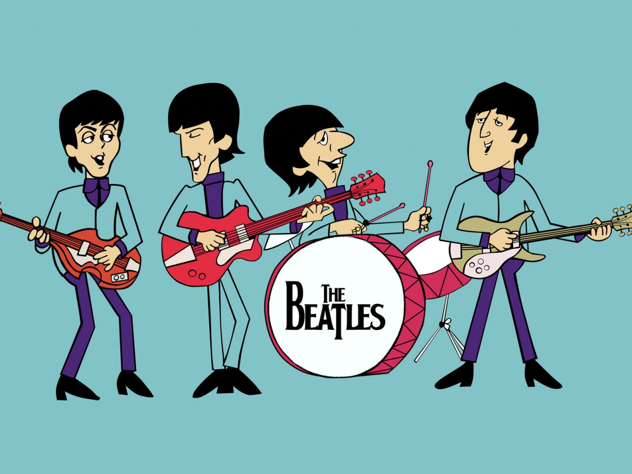 The Beatles Comics for 1280 x 960 resolution