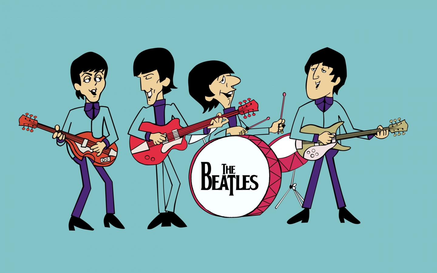 The Beatles Comics for 1440 x 900 widescreen resolution