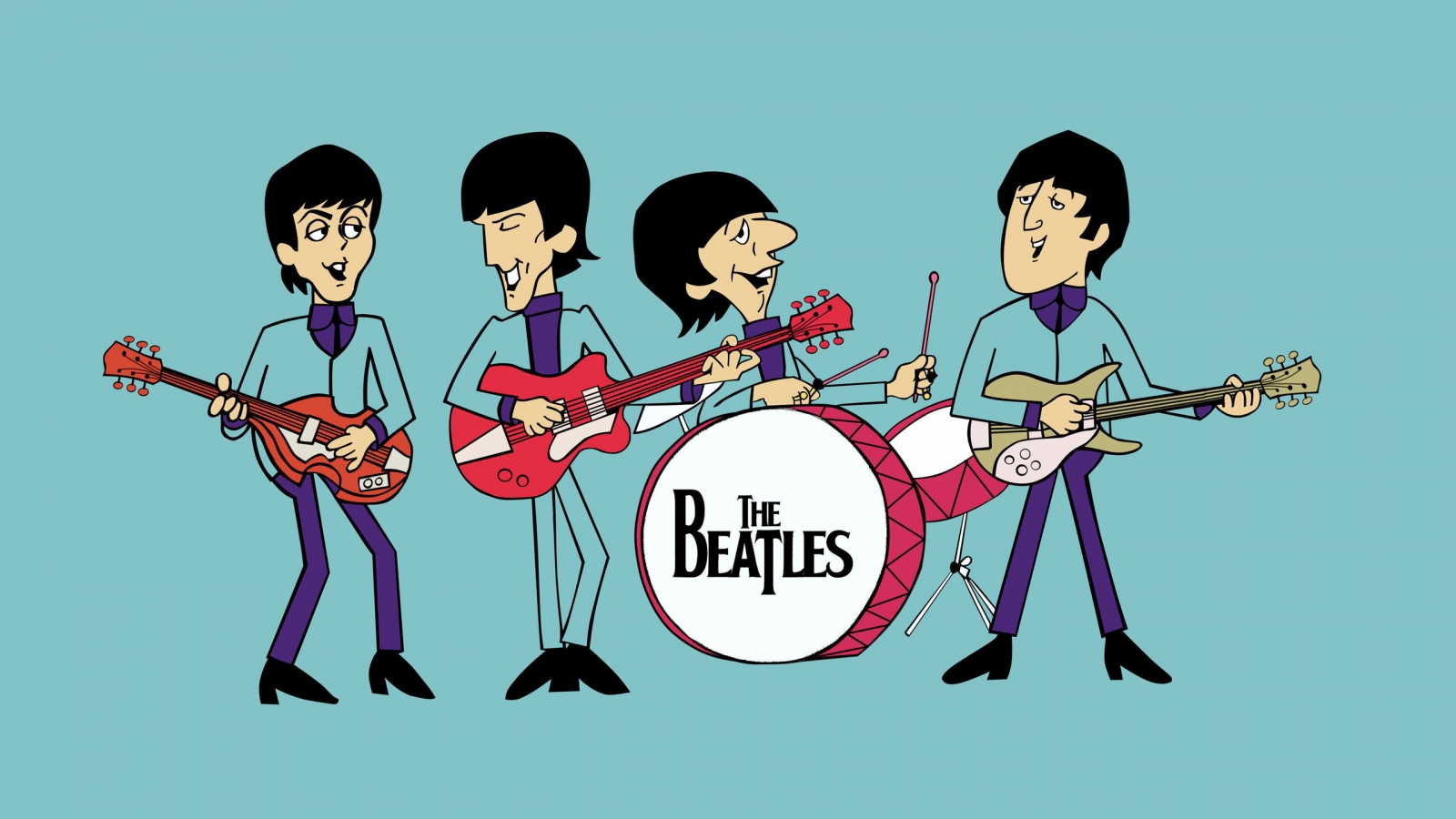 The Beatles Comics for 1600 x 900 HDTV resolution