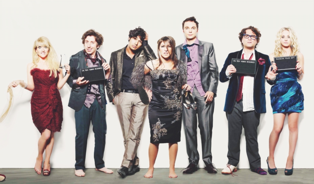 The Big Bang Theory Cast for 1024 x 600 widescreen resolution