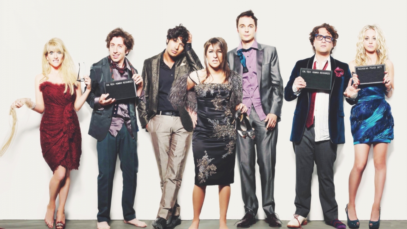 The Big Bang Theory Cast for 1366 x 768 HDTV resolution