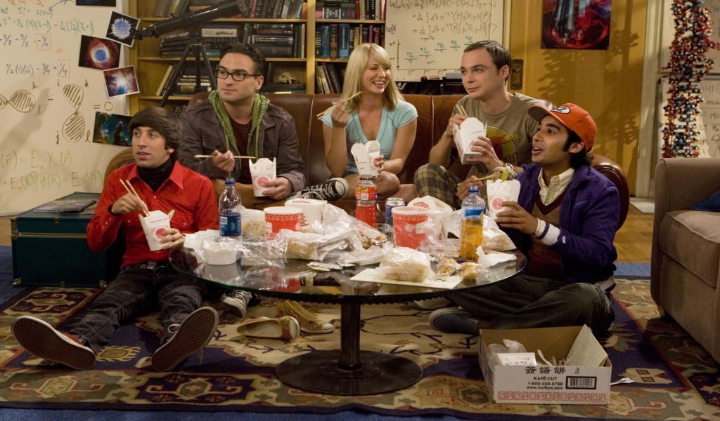 The Big Bang Theory Characters for 1024 x 600 widescreen resolution