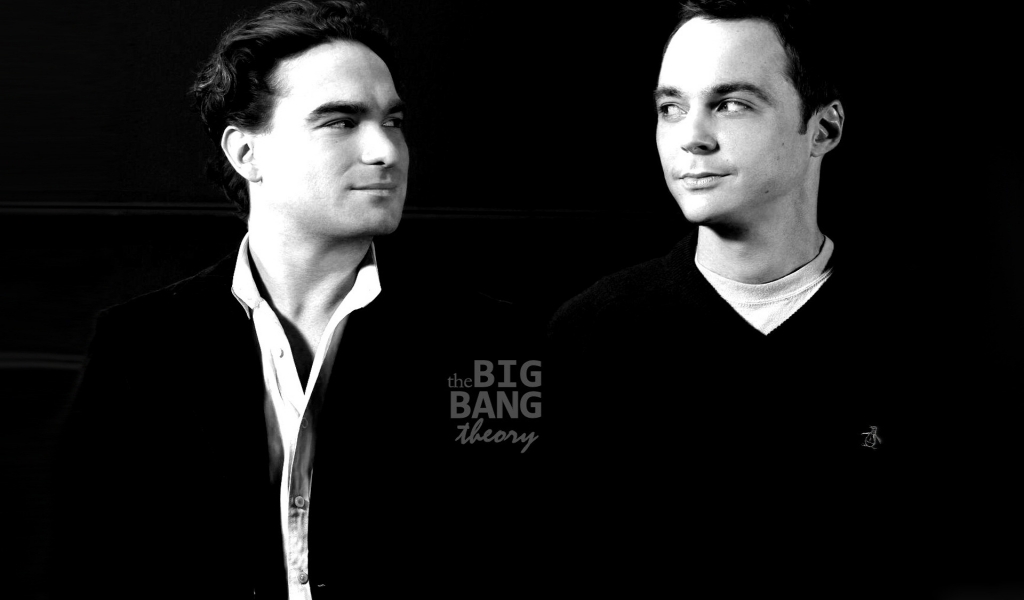 The Big Bang Theory Leonard and Sheldon for 1024 x 600 widescreen resolution