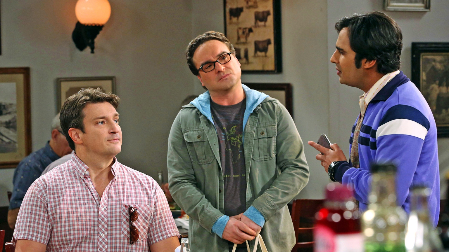 The Big Bang Theory Leonard, Raj and Nathan for 1536 x 864 HDTV resolution