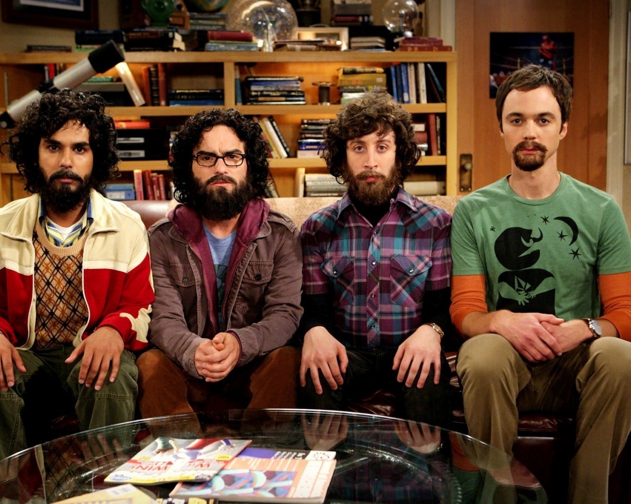 The Big Bang Theory Main Actors for 1280 x 1024 resolution