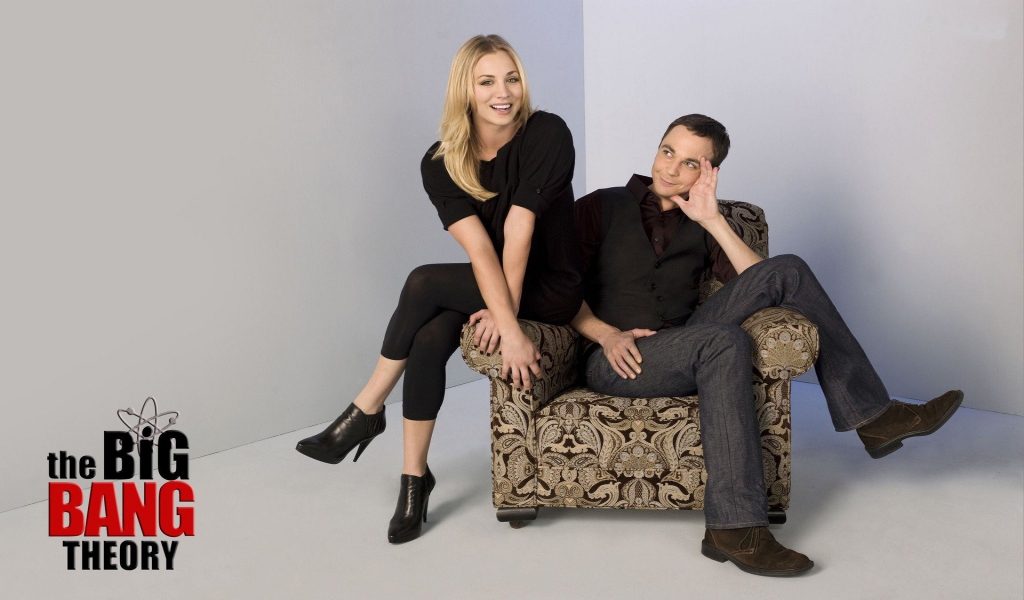 The Big Bang Theory Penny and Sheldon for 1024 x 600 widescreen resolution