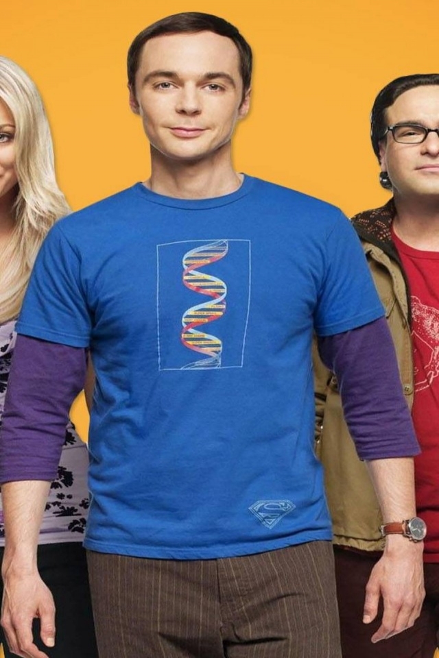 The Big Bang Theory Smiley Cast for 640 x 960 iPhone 4 resolution