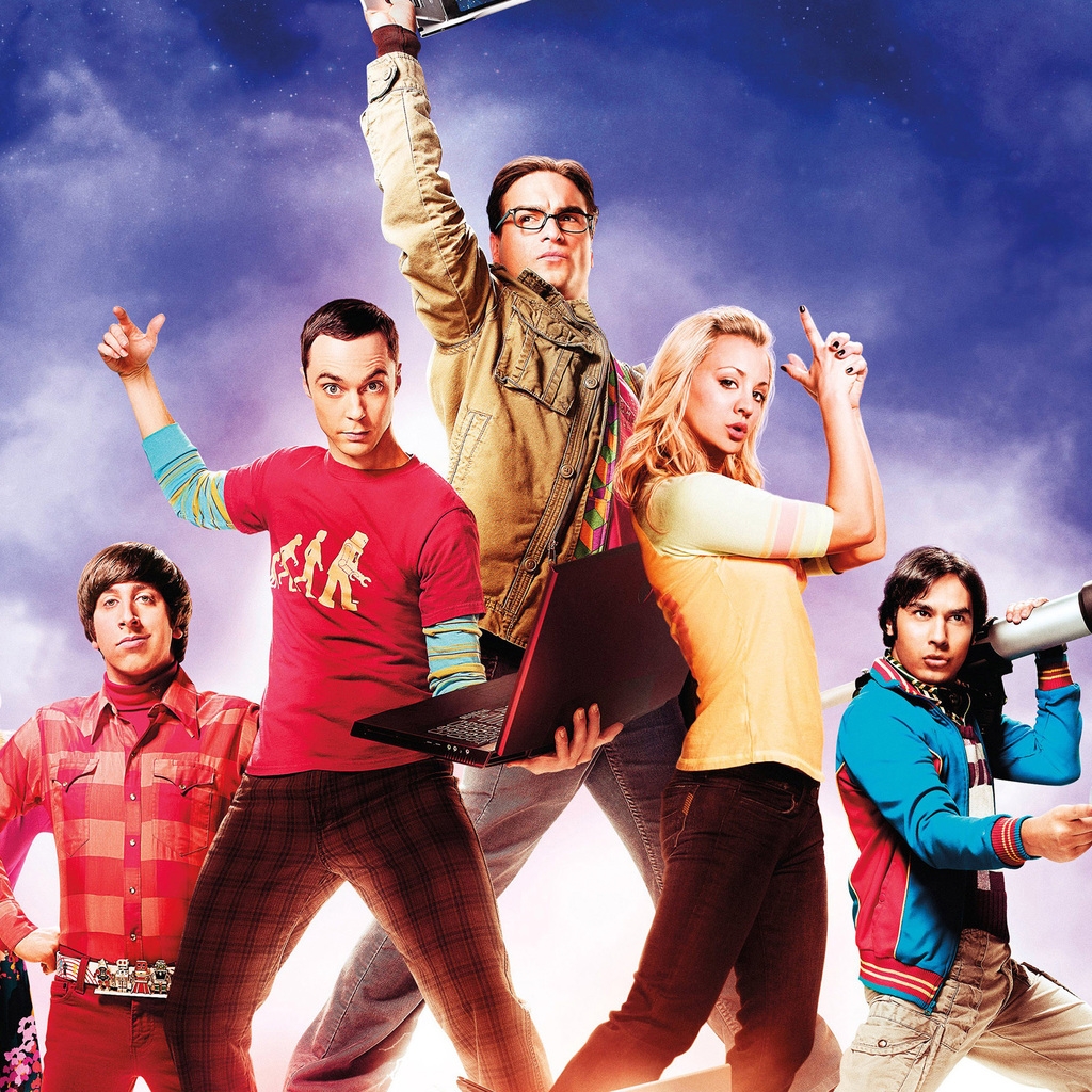 The Big Bang Theory TV Series Cast Poster  for 1024 x 1024 iPad resolution