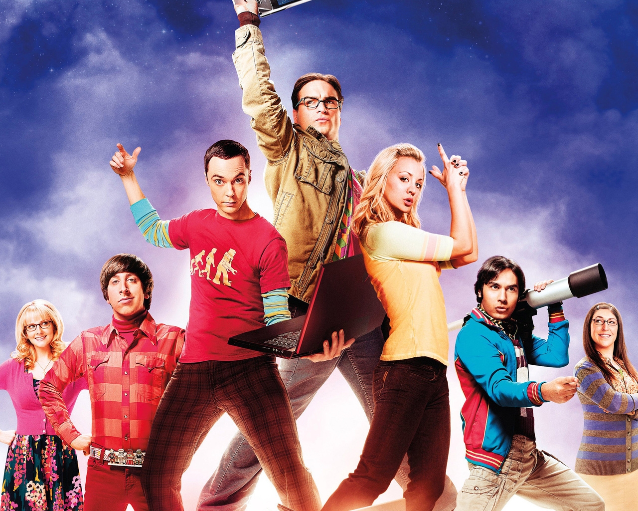 The Big Bang Theory TV Series Cast Poster  for 1280 x 1024 resolution