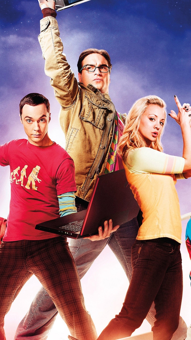 The Big Bang Theory TV Series Cast Poster  for 640 x 1136 iPhone 5 resolution
