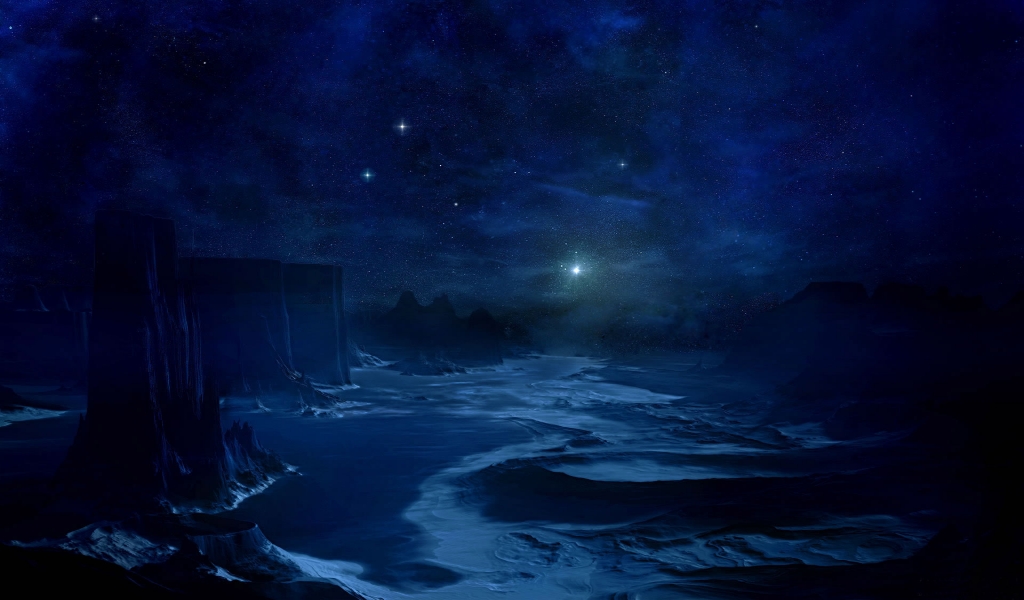The Blue Cold Night for 1024 x 600 widescreen resolution