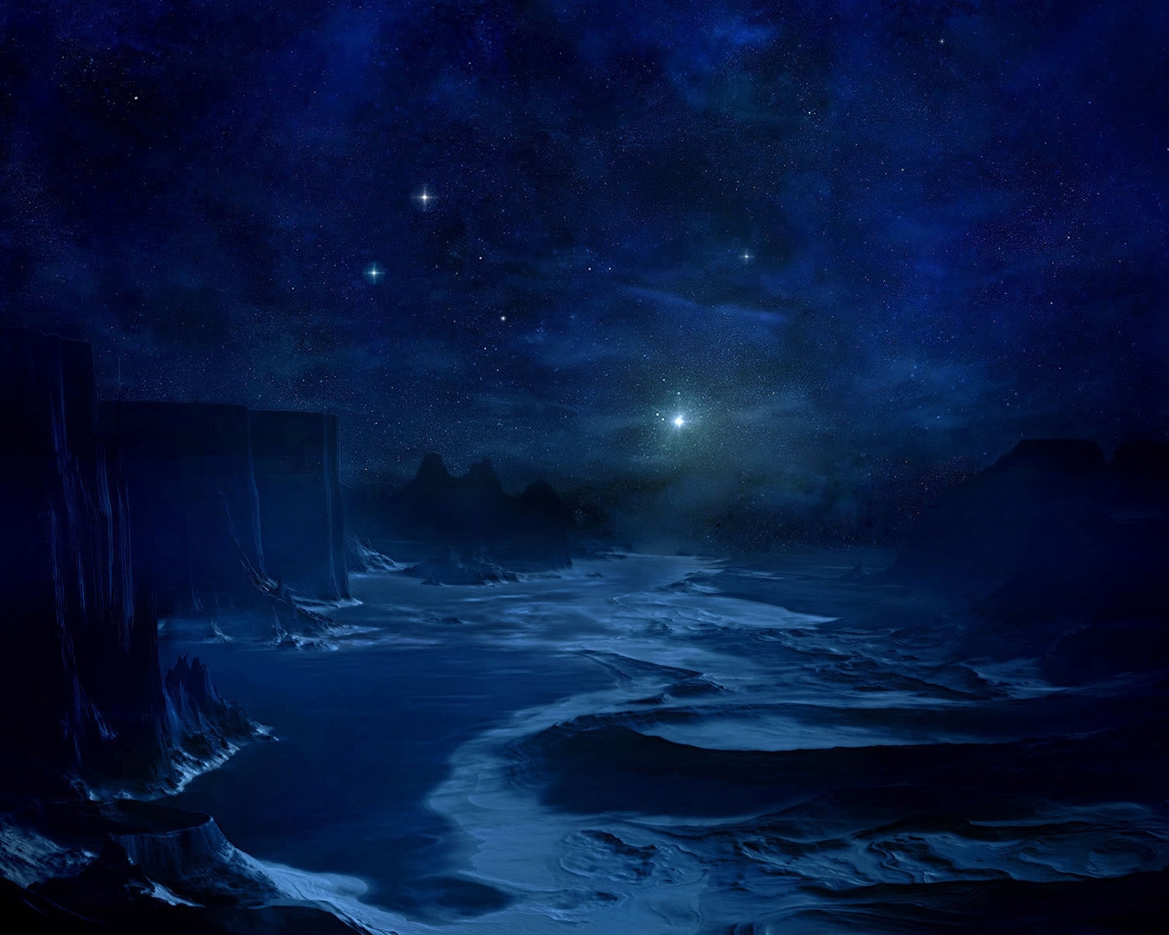 The Blue Cold Night for 1280 x 1024 resolution