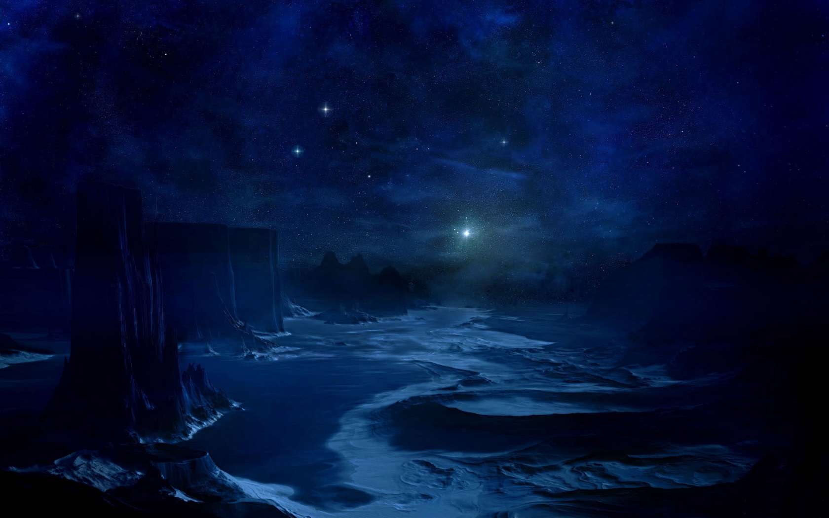The Blue Cold Night for 1680 x 1050 widescreen resolution