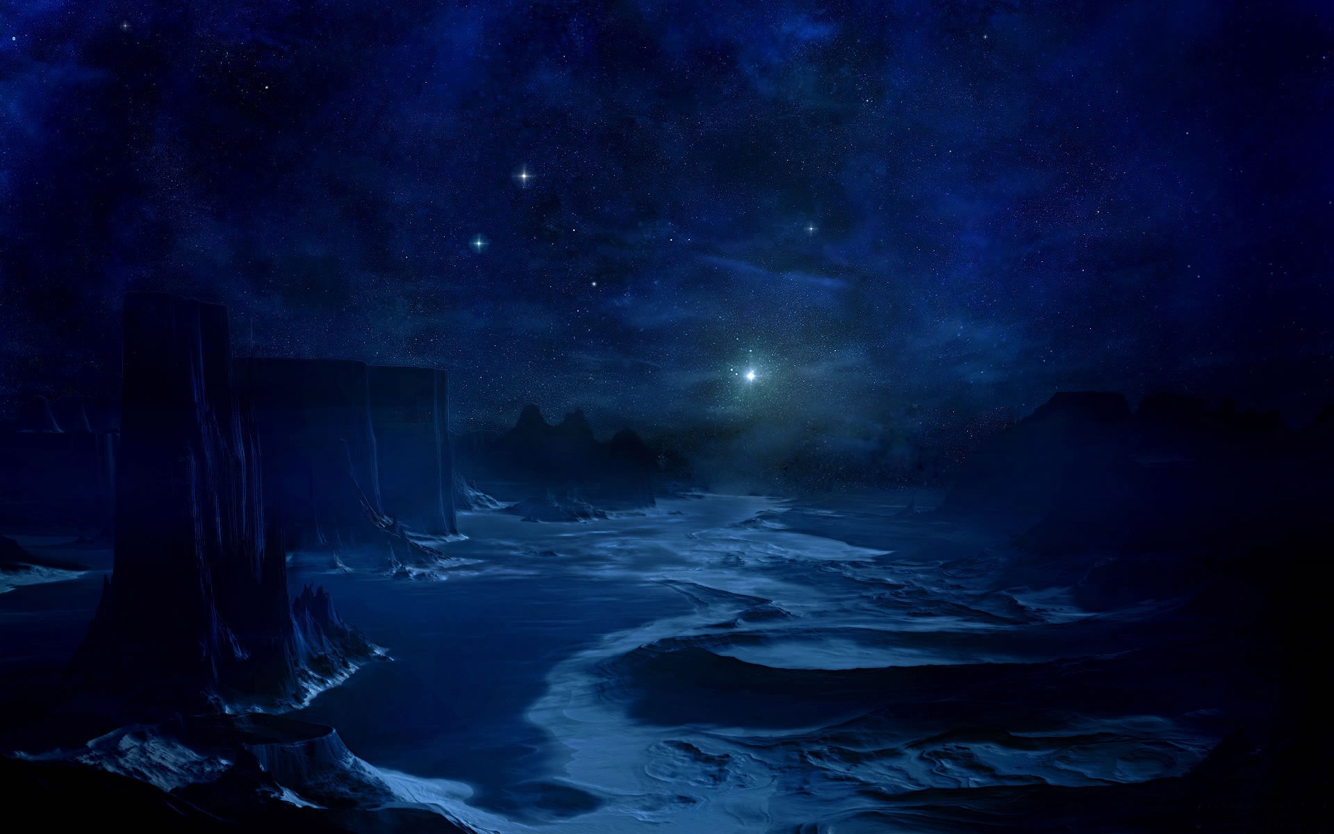 The Blue Cold Night for 1920 x 1200 widescreen resolution