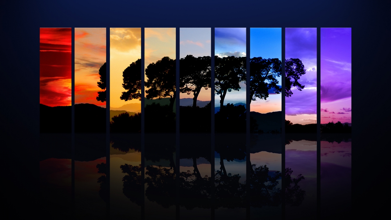 The Colours of the Year for 1366 x 768 HDTV resolution