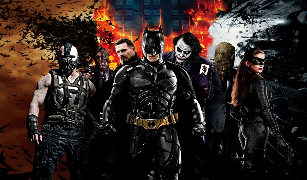 The Dark Knight Characters for 1024 x 600 widescreen resolution