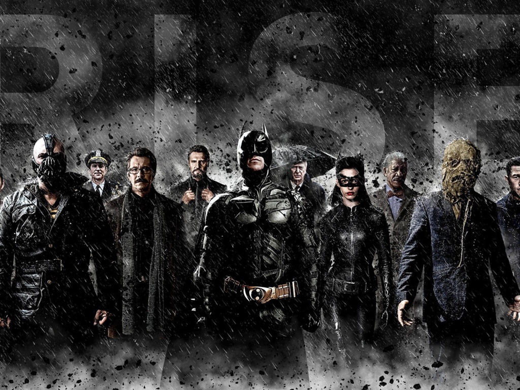 The Dark Knight Rises Cast for 1024 x 768 resolution