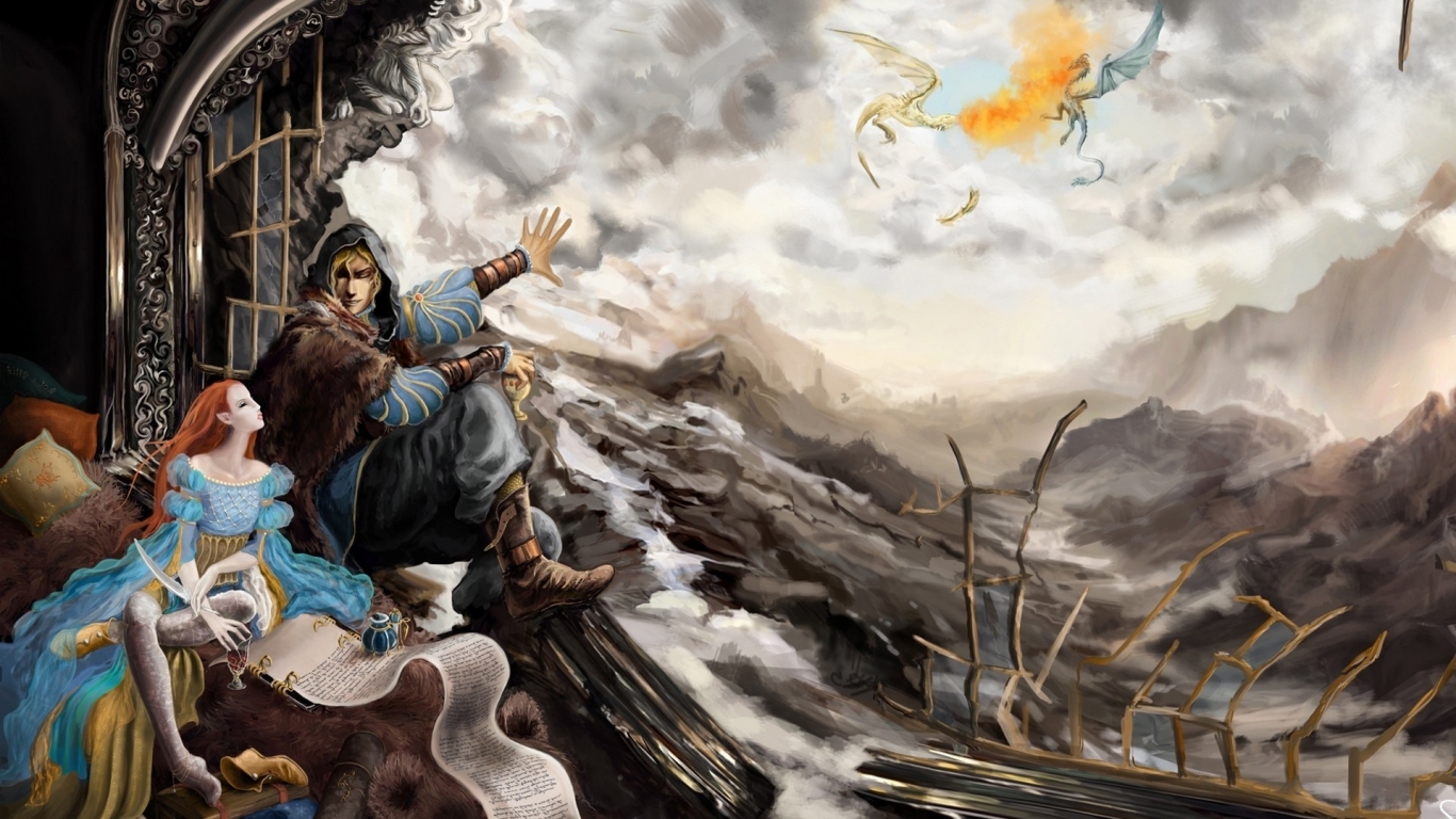 The Elder Scrolls V Skyrim Poster for 1366 x 768 HDTV resolution