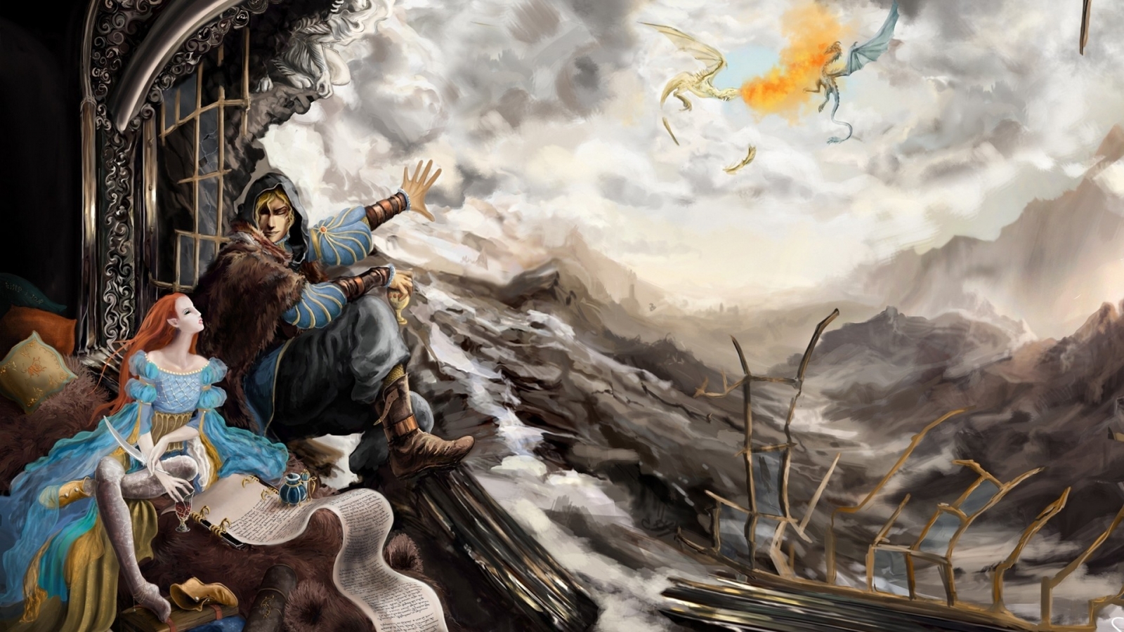 The Elder Scrolls V Skyrim Poster for 1600 x 900 HDTV resolution