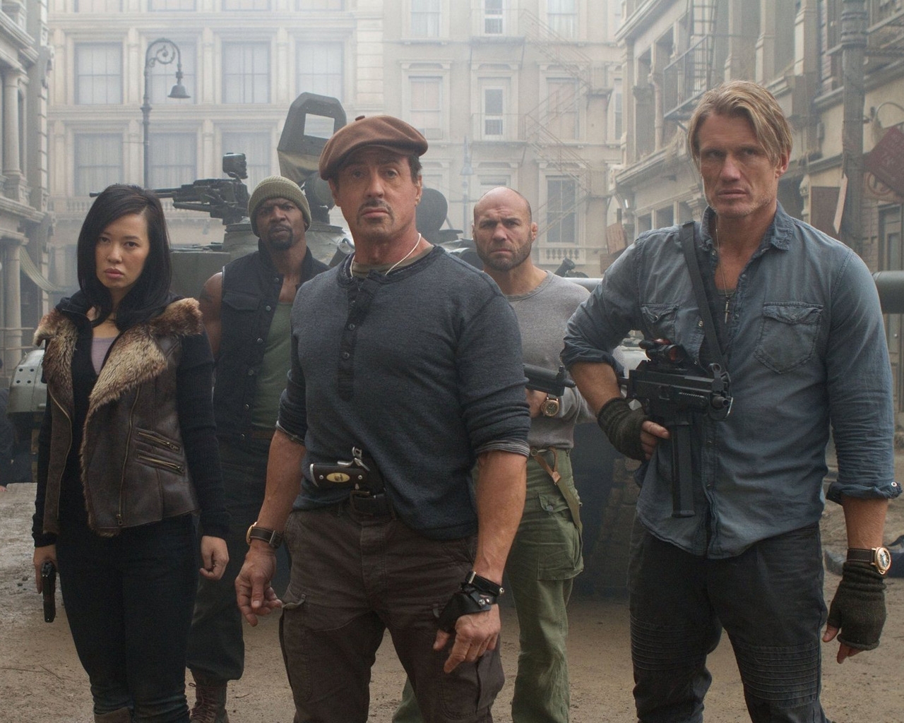 The Expendables 2 On Set for 1280 x 1024 resolution