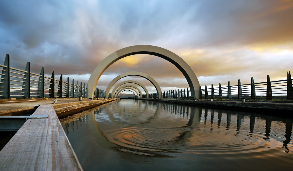 The Falkirk Wheel for 1024 x 600 widescreen resolution