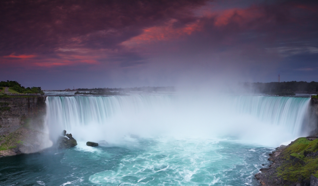 The Falls at Sunset for 1024 x 600 widescreen resolution