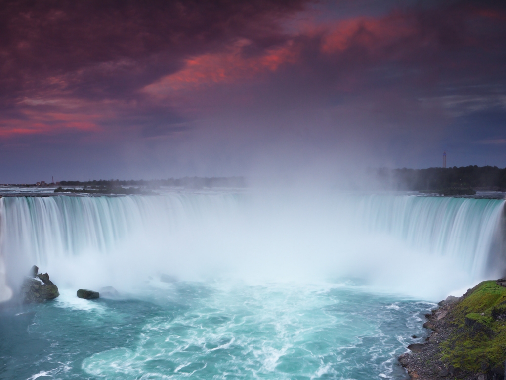 The Falls at Sunset for 1024 x 768 resolution