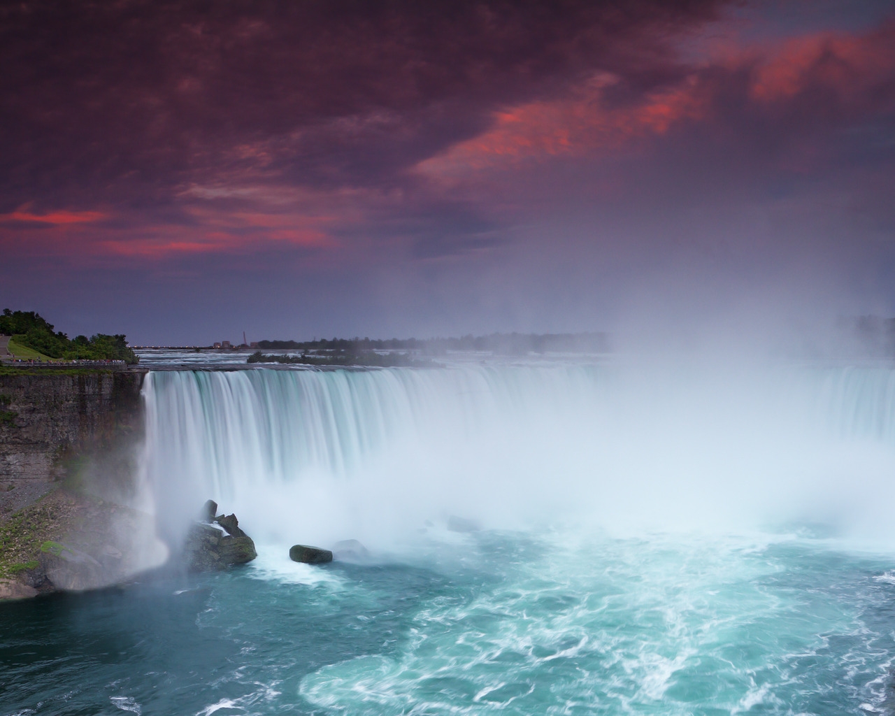 The Falls at Sunset for 1280 x 1024 resolution