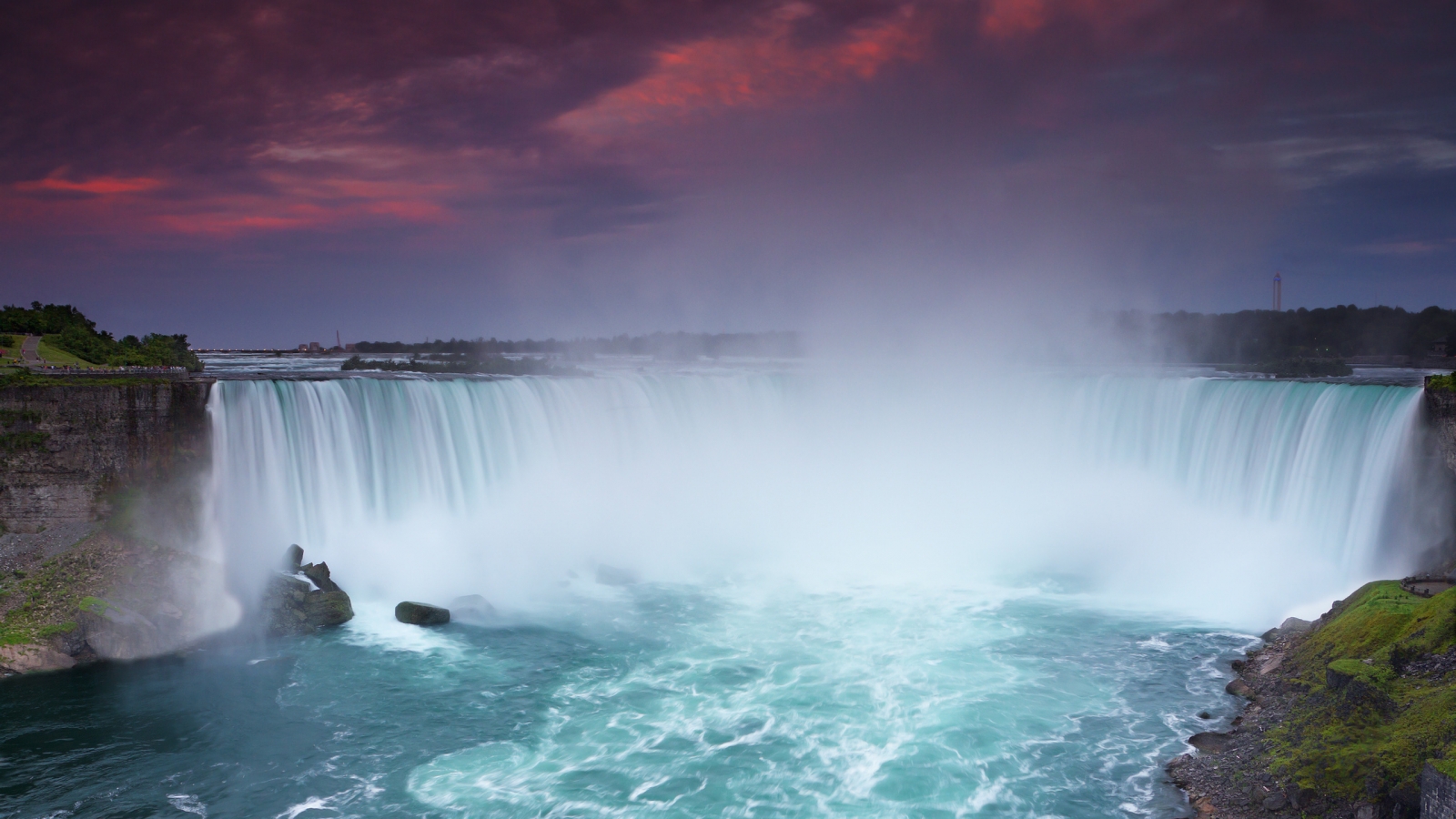 The Falls at Sunset for 1600 x 900 HDTV resolution