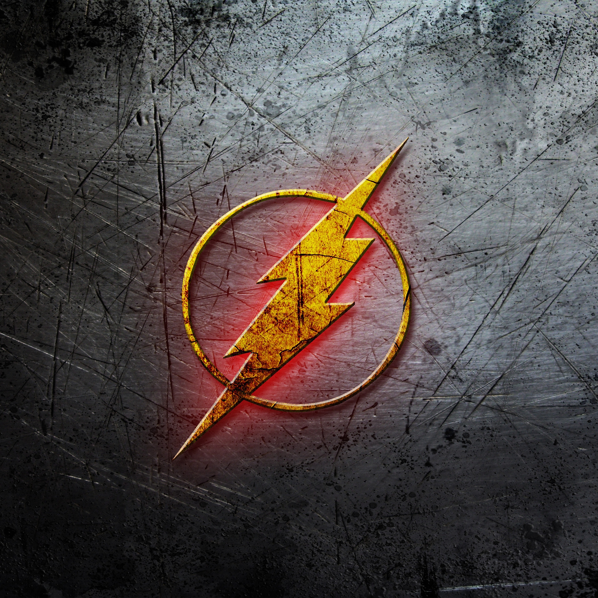 The Flash Logo for 2048 x 2048 New iPad resolution