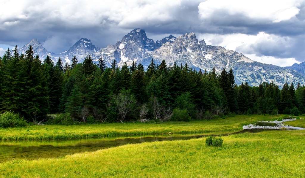 The Grand Tetons for 1024 x 600 widescreen resolution