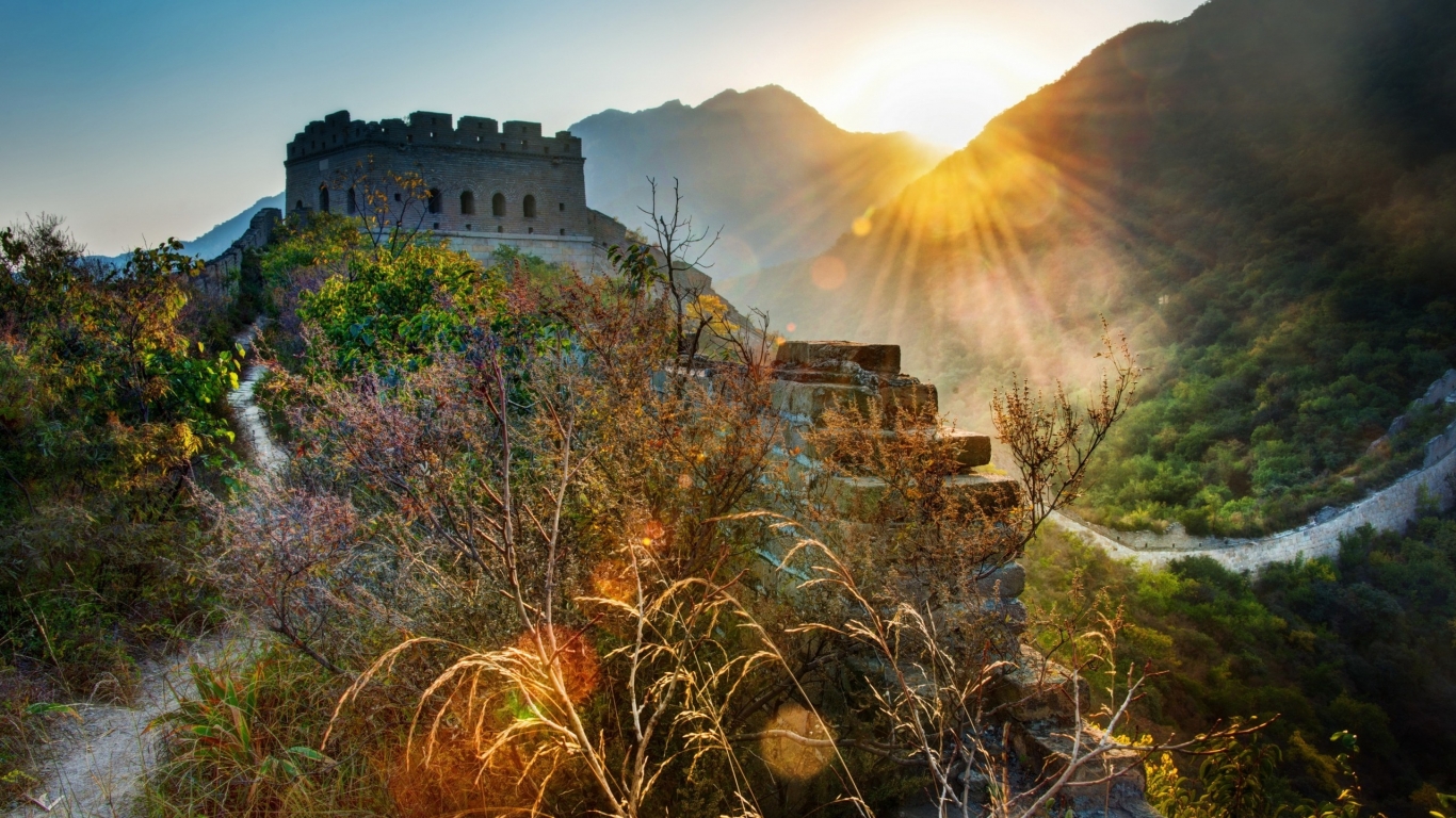 The Great Wall of China Landscape for 1366 x 768 HDTV resolution