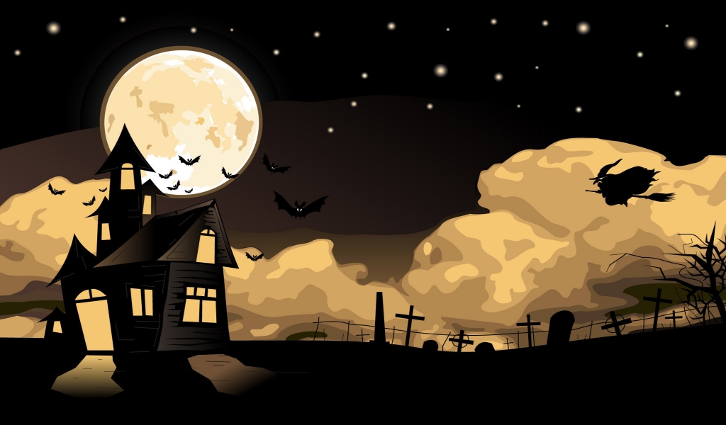 The Halloween Night for 1024 x 600 widescreen resolution