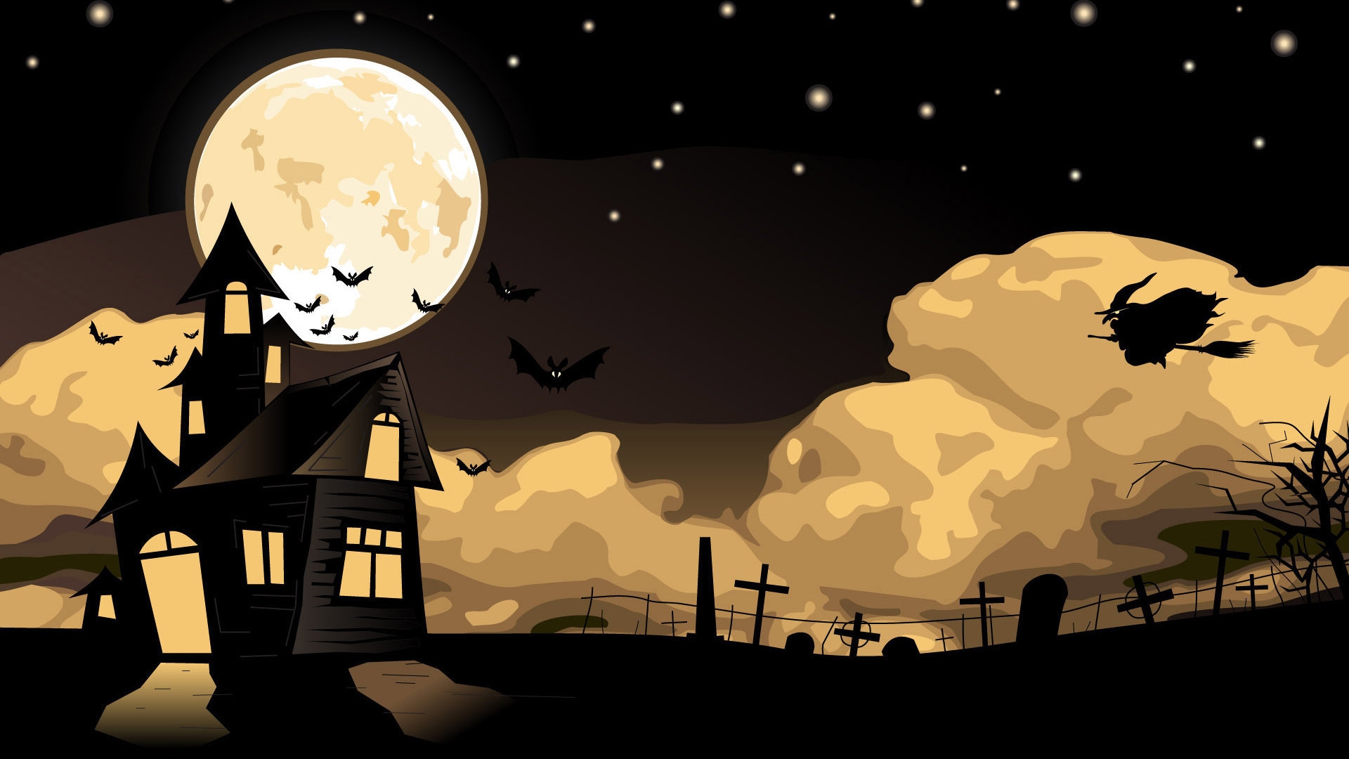 The Halloween Night for 1920 x 1080 HDTV 1080p resolution