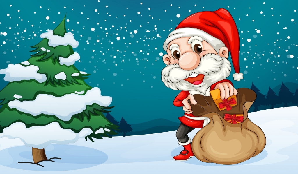 The Happiest Santa for 1024 x 600 widescreen resolution