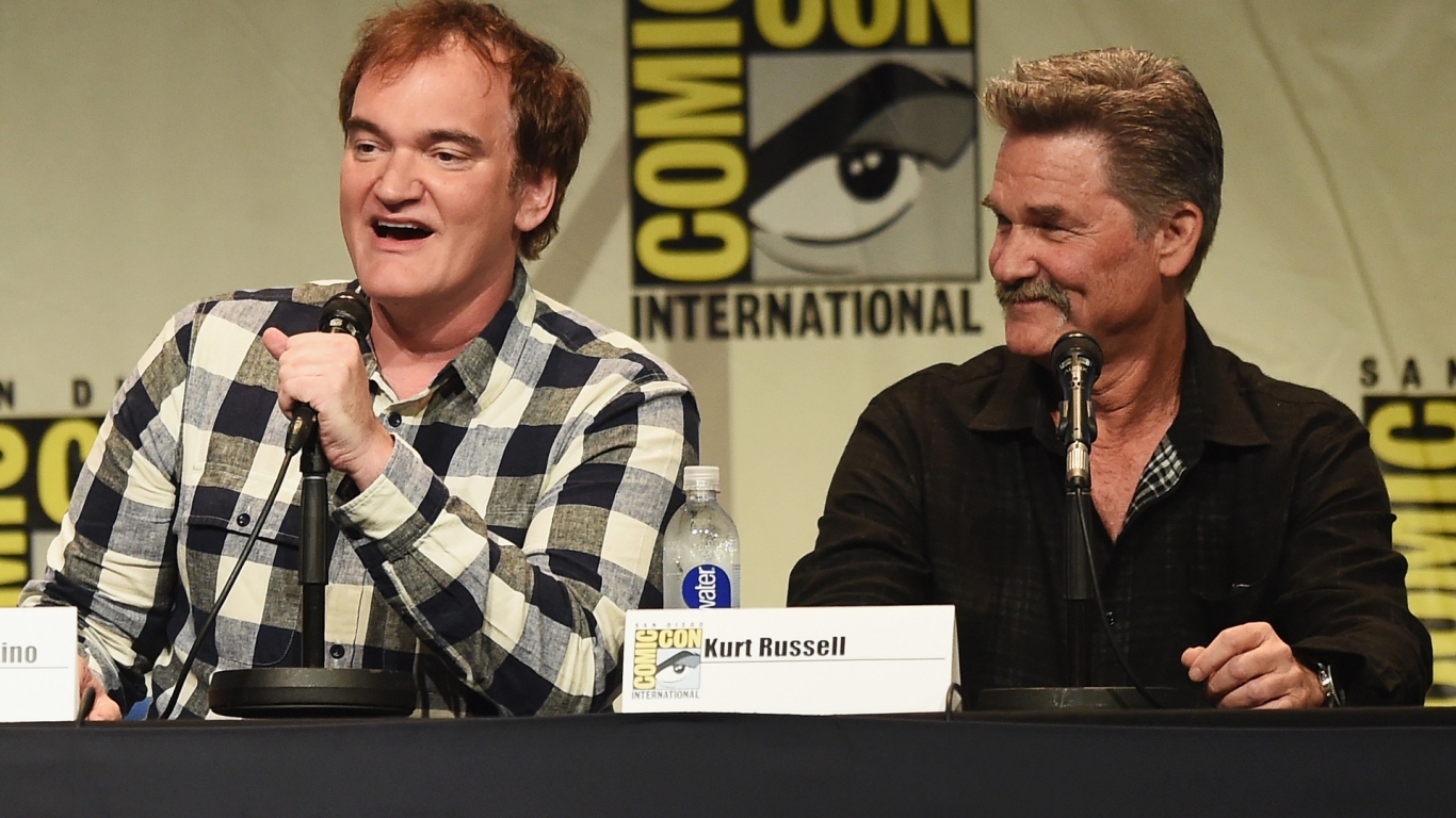 The Hateful Eight Tarantino and Kurt Rusell for 1366 x 768 HDTV resolution