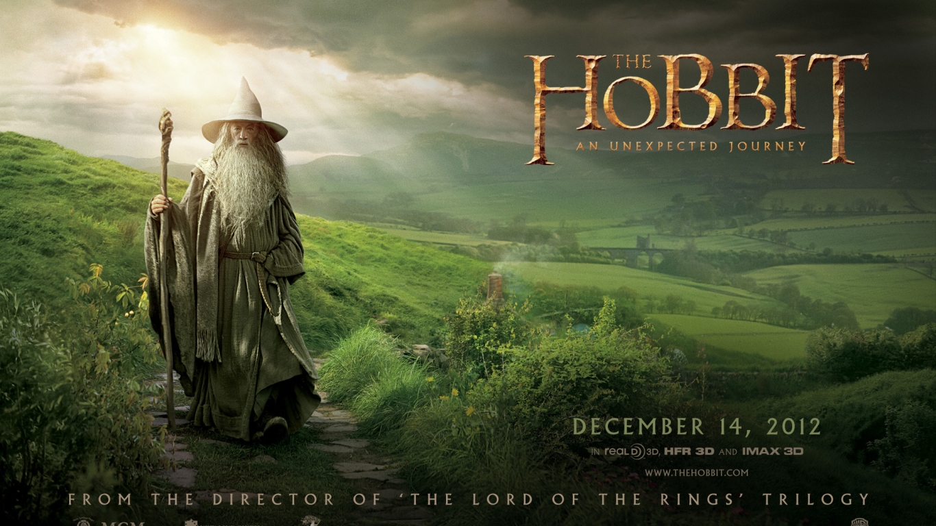 The Hobbit Gandalf for 1366 x 768 HDTV resolution