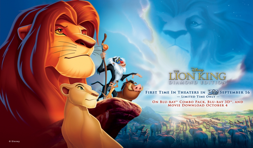 The Lion King 3D Edition for 1024 x 600 widescreen resolution