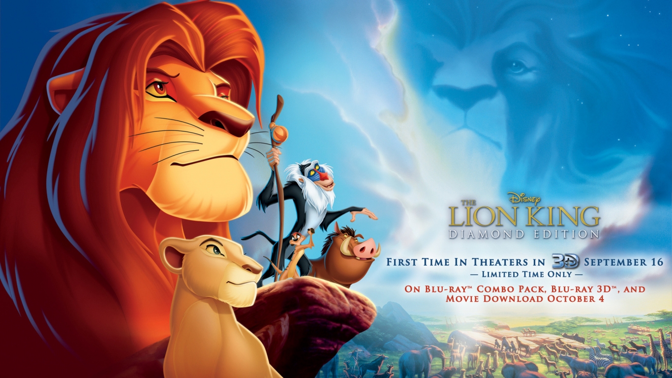 The Lion King 3D Edition for 1366 x 768 HDTV resolution