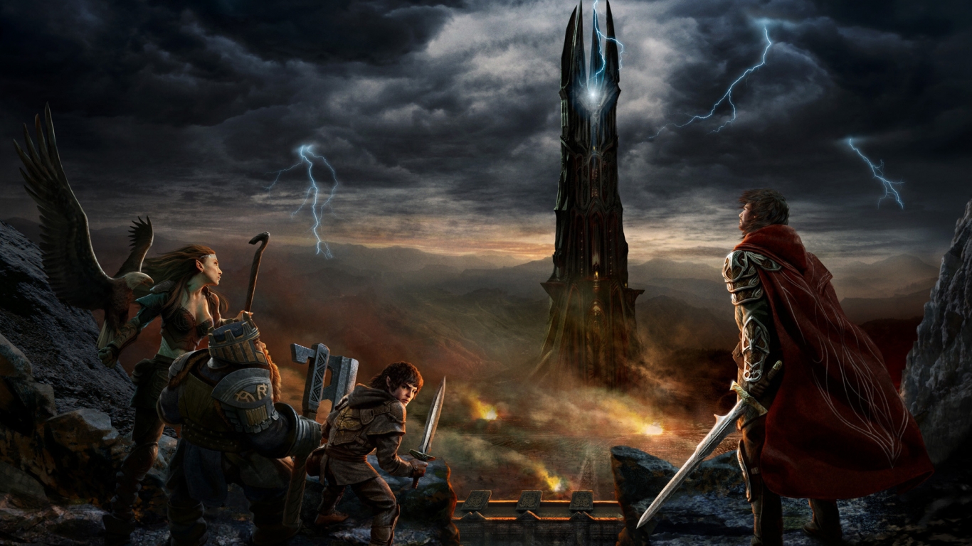 The Lord of the Rings Rise of Isengard for 1366 x 768 HDTV resolution