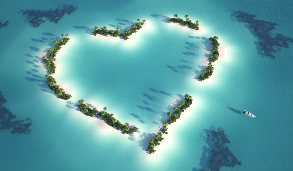 The Love Island for 1024 x 600 widescreen resolution