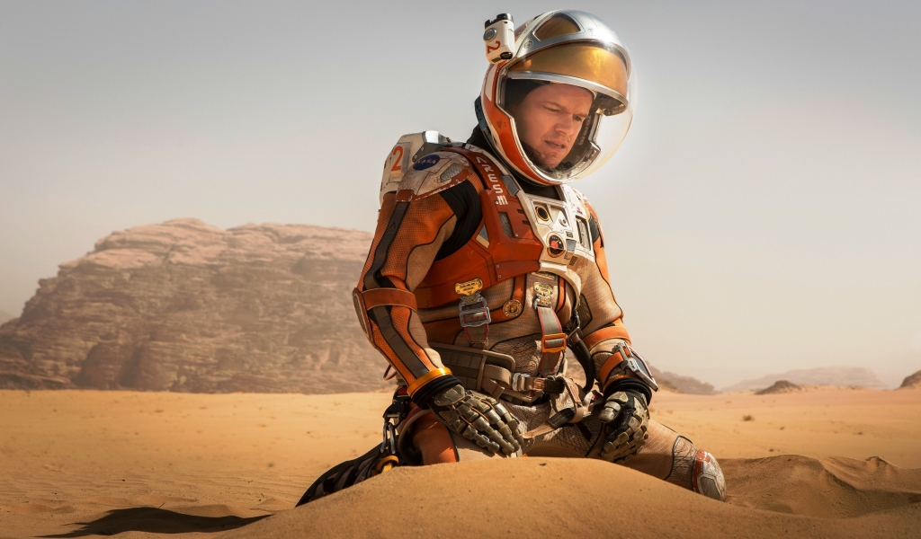 The Martian Matt Damon for 1024 x 600 widescreen resolution