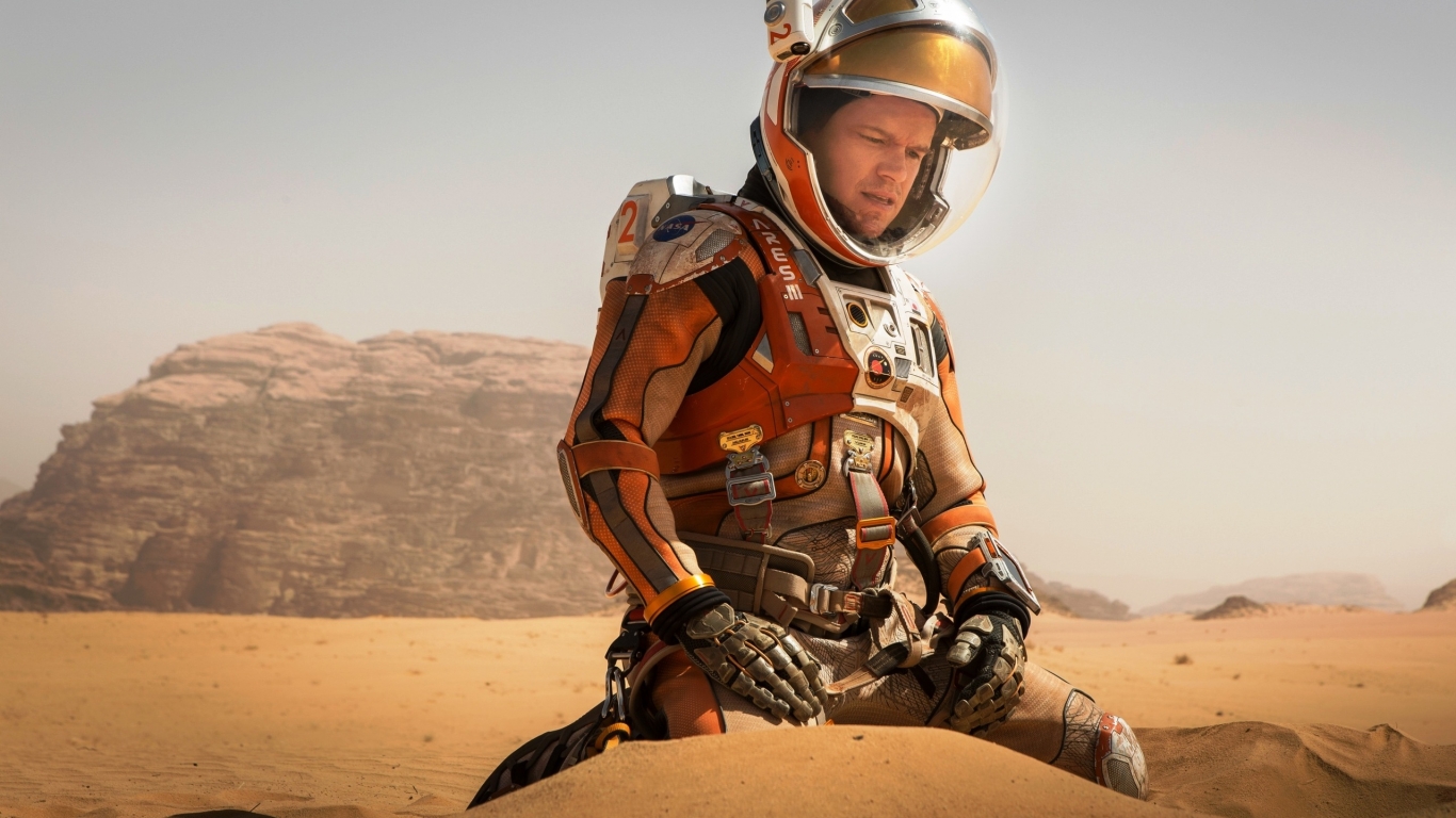 The Martian Matt Damon for 1366 x 768 HDTV resolution