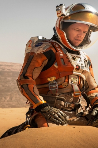The Martian Matt Damon for 320 x 480 iPhone resolution