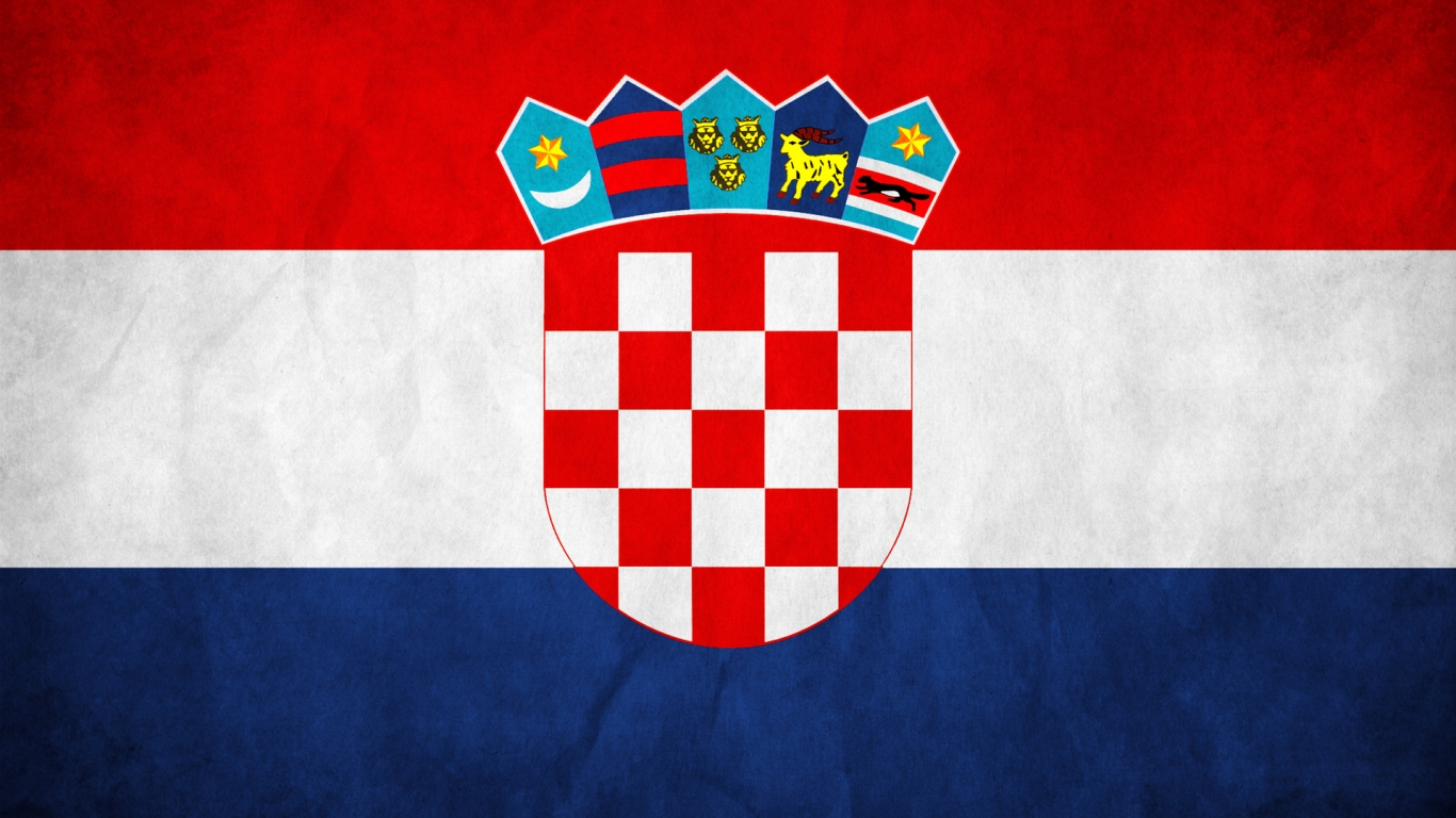 The Republic of Croatia Flag for 1366 x 768 HDTV resolution