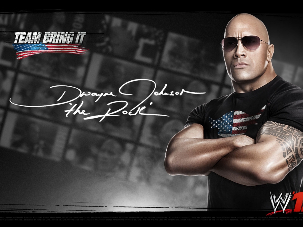 The Rock WWE for 1024 x 768 resolution