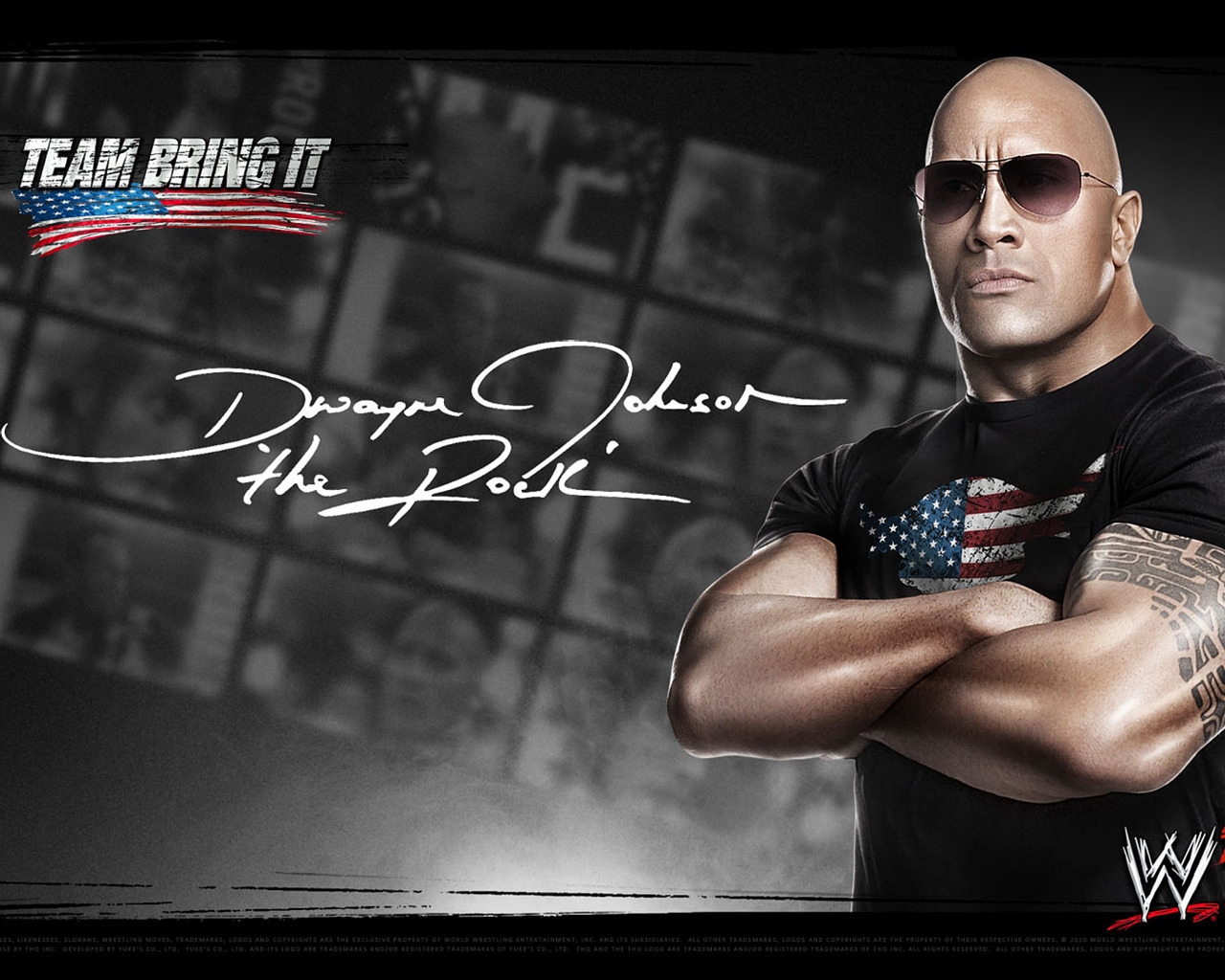 The Rock WWE for 1280 x 1024 resolution