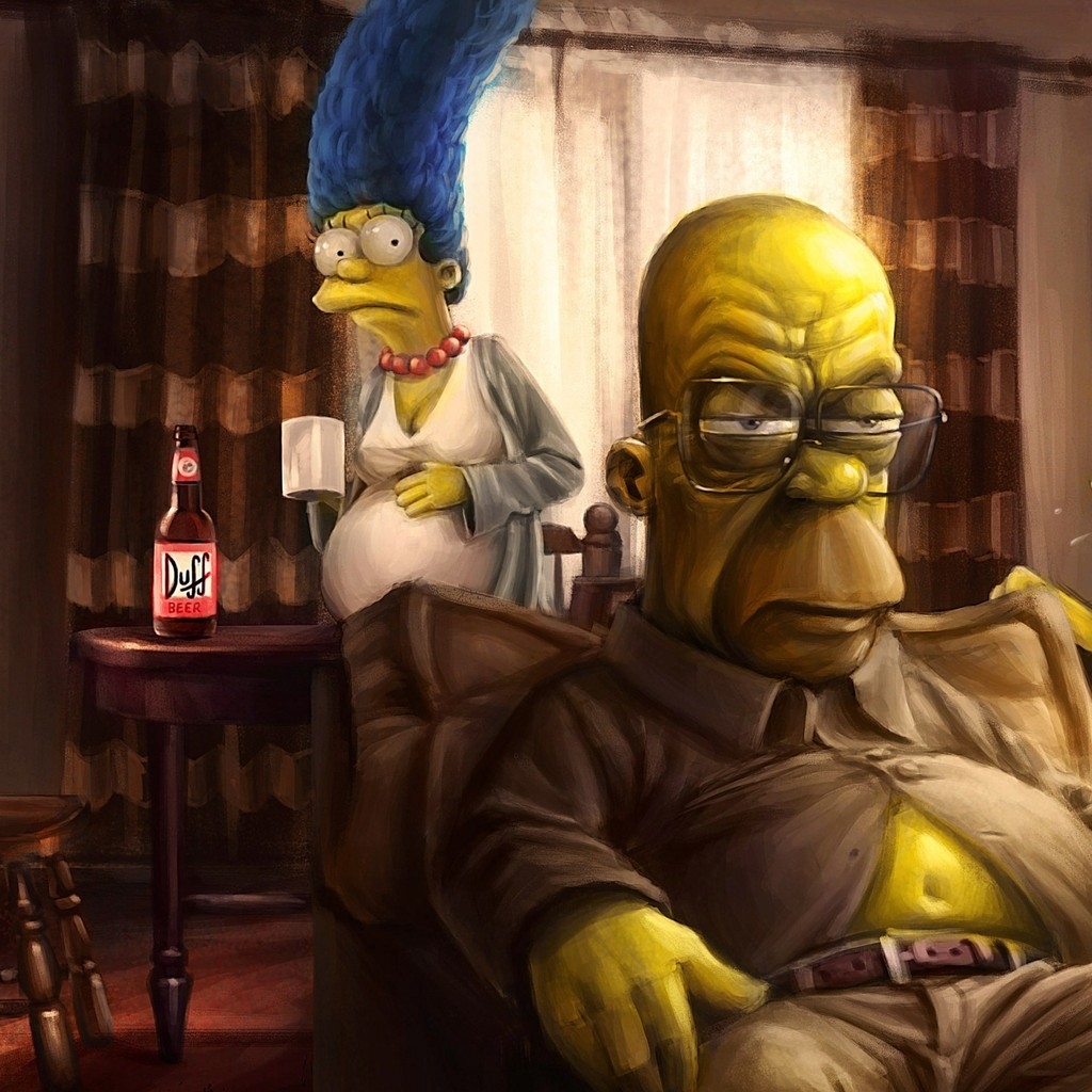 The Simpsons Breaking Bad for 1024 x 1024 iPad resolution