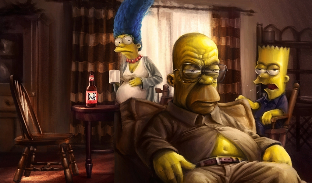 The Simpsons Breaking Bad for 1024 x 600 widescreen resolution